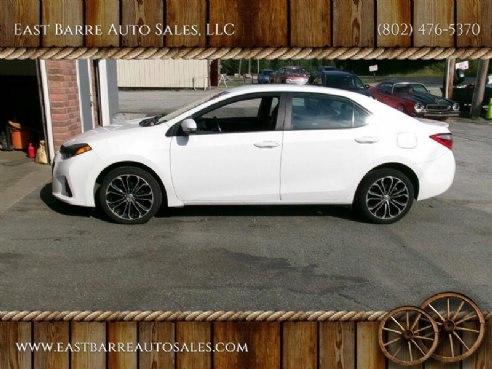 2015 Toyota Corolla S 4dr Sedan White, East Barre, VT