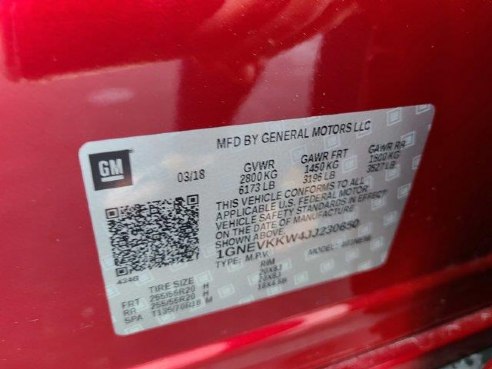 2018 Chevrolet Traverse High Country Cajun Red Tintcoat, Kiel, WI