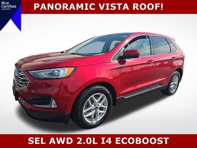 2021 Ford Edge SEL Rapid Red Metallic Tinted Clearcoat, Plymouth, WI